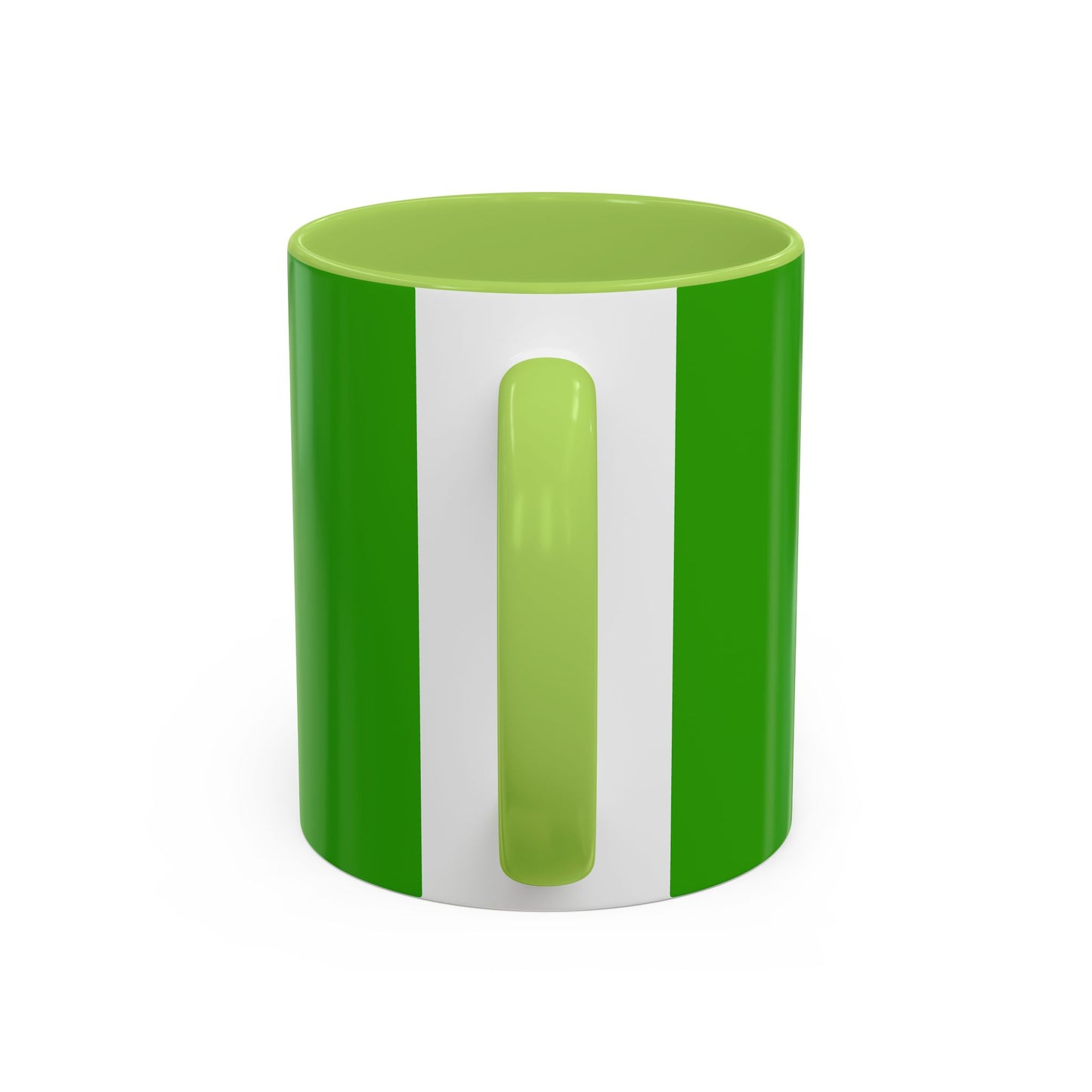 Holiday Candy Cane Mug — Festive Green Accent Coffee Cup (11/15oz)