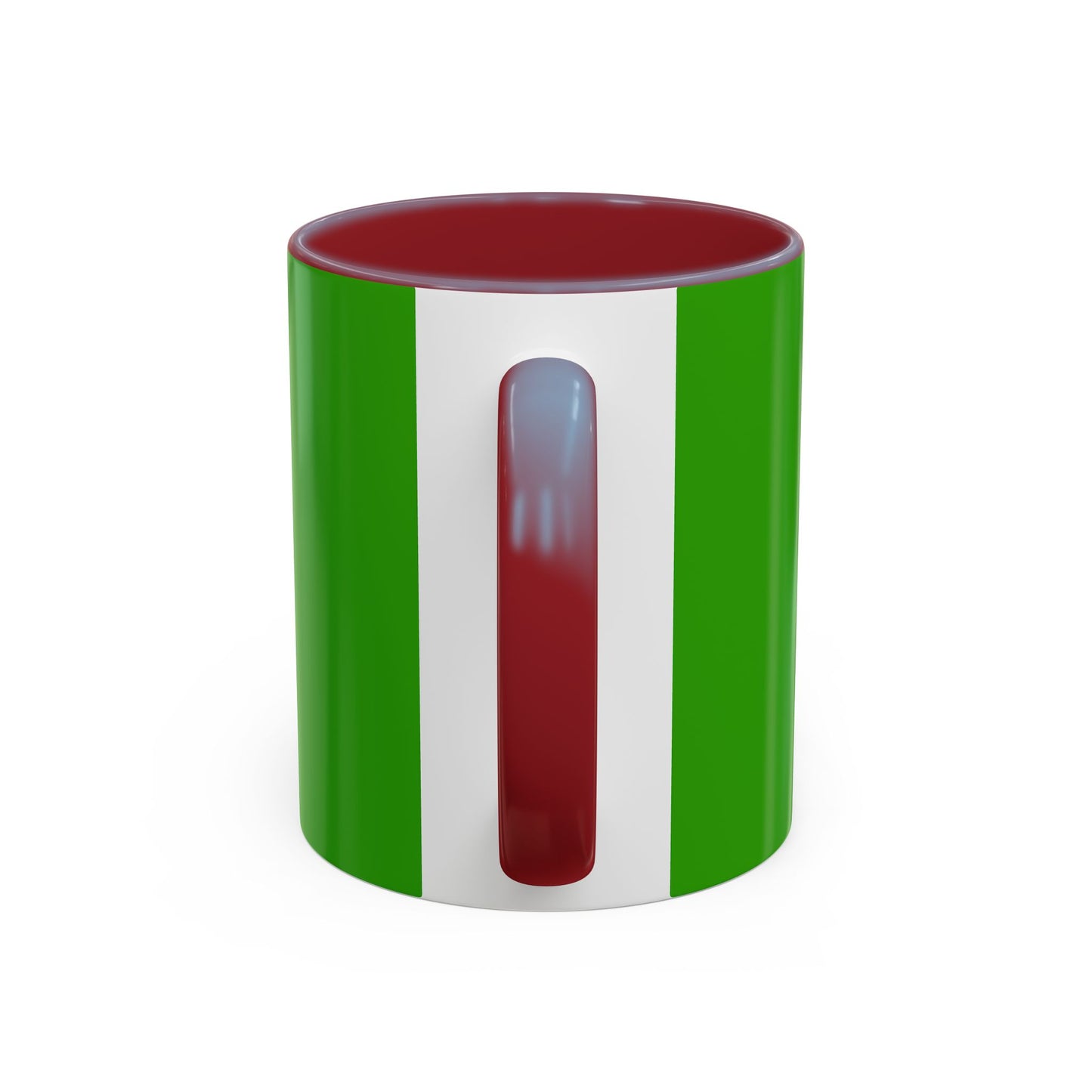 Holiday Candy Cane Mug — Festive Green Accent Coffee Cup (11/15oz)