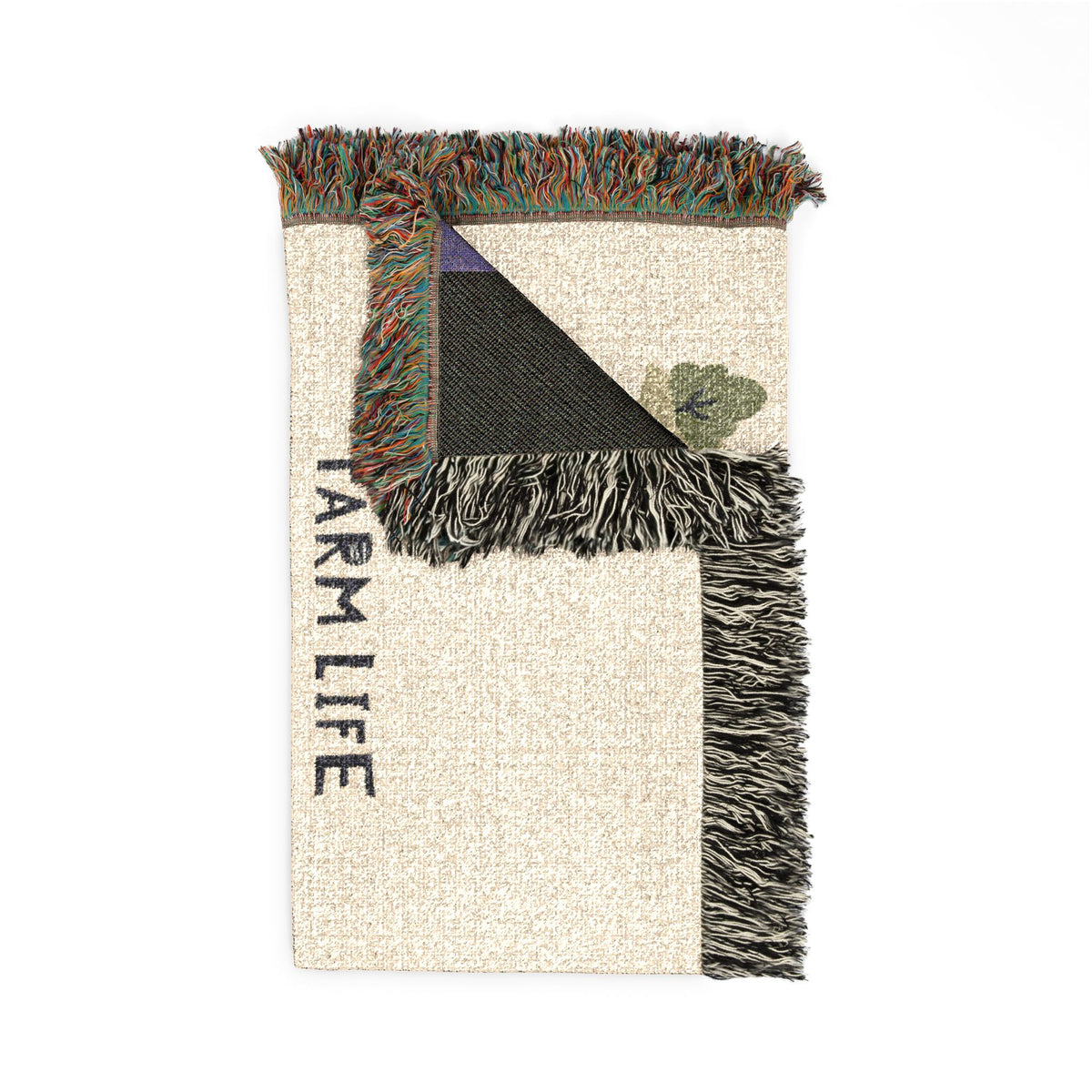 Farm Life Woven Blanket — Cozy Tractor & Barnyard Pattern Throw