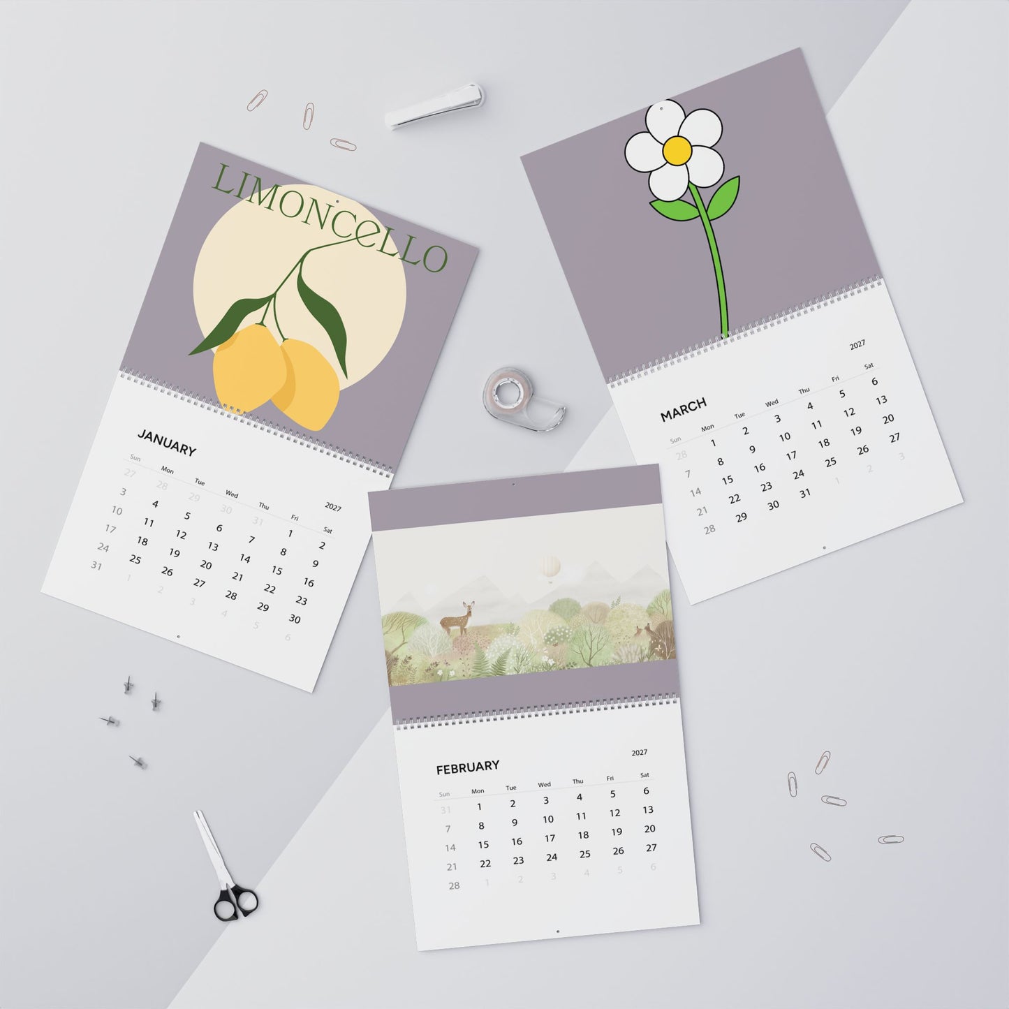 2027 ERRATIC MIX ART WALL CALENDAR