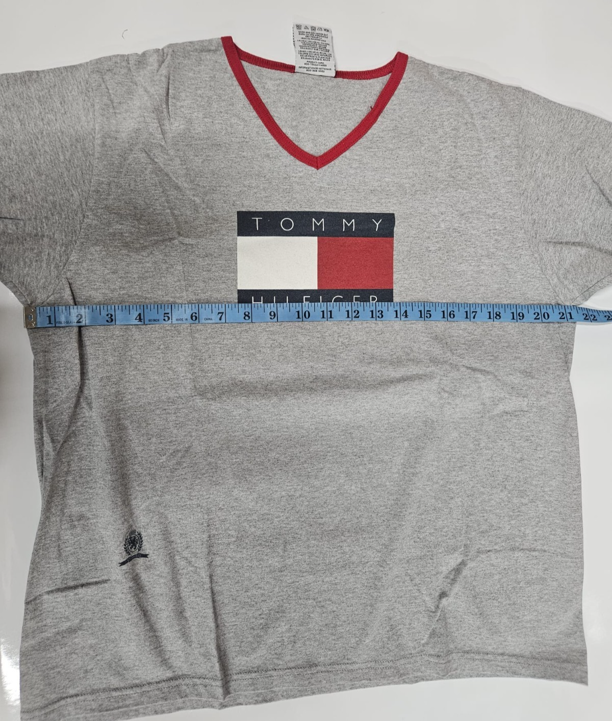 Tommy Hilfiger V-Neck Grey T-shirt Women's Size L - NEW