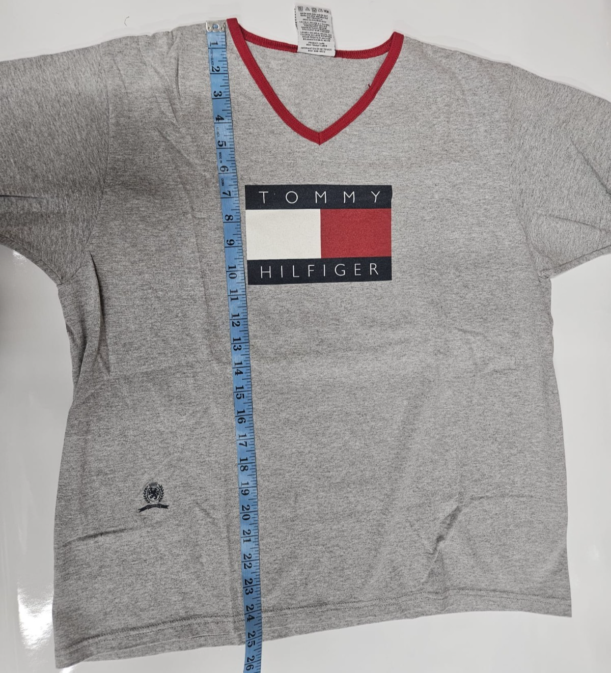 Tommy Hilfiger V-Neck Grey T-shirt Women's Size L - NEW