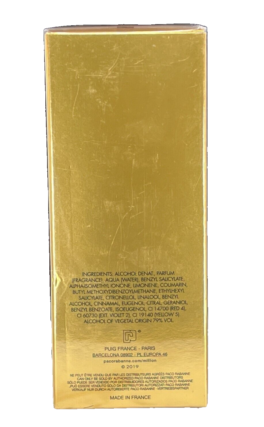 Paco Rabanne 1 Million Parfum Spray 3.4 oz/100 ml NEW *Check Description