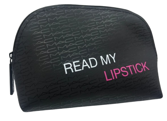 MAC Cosmetic Makeup Bag/Pouch 'with READ MY LIPSTICK ' print.